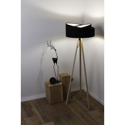 Lampadaire GALAXY 1xE27/60W/230V noir/beige