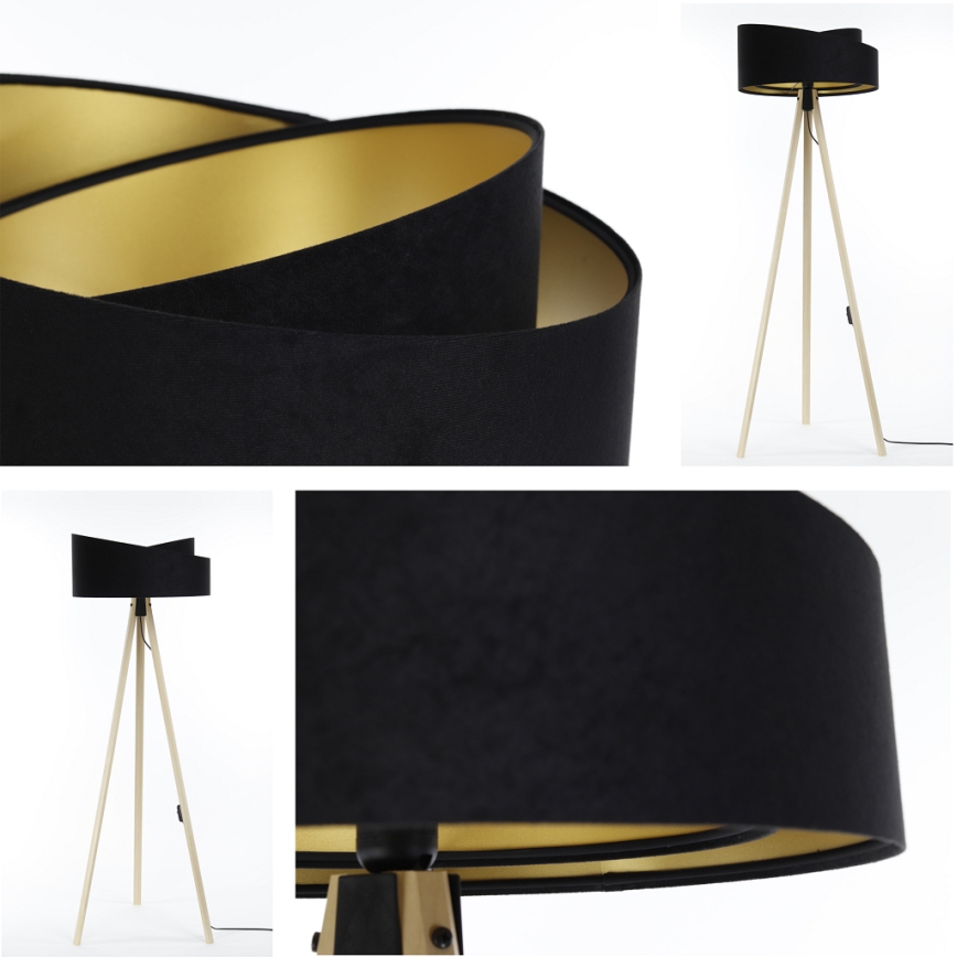 Lampadaire GALAXY 1xE27/60W/230V noir/beige
