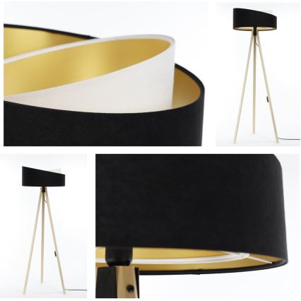 Lampadaire GALAXY 1xE27/60W/230V noir/beige