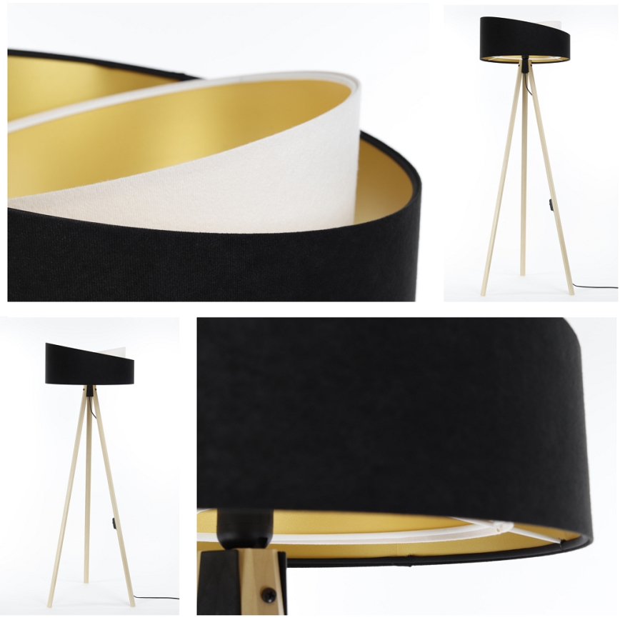 Lampadaire GALAXY 1xE27/60W/230V noir/beige