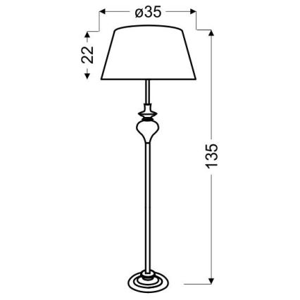 Lampadaire GILLENIA 1xE27/60W/230V argent