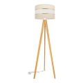Lampadaire HELEN 1xE27/15W/230V crème/doré/chêne