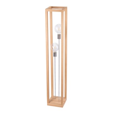 Lampadaire KAGO 2xE27/60W/230V chêne mat - certifié FSC