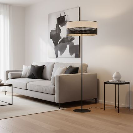 Lampadaire KARBON 1xE27/15W/230V noir/gris