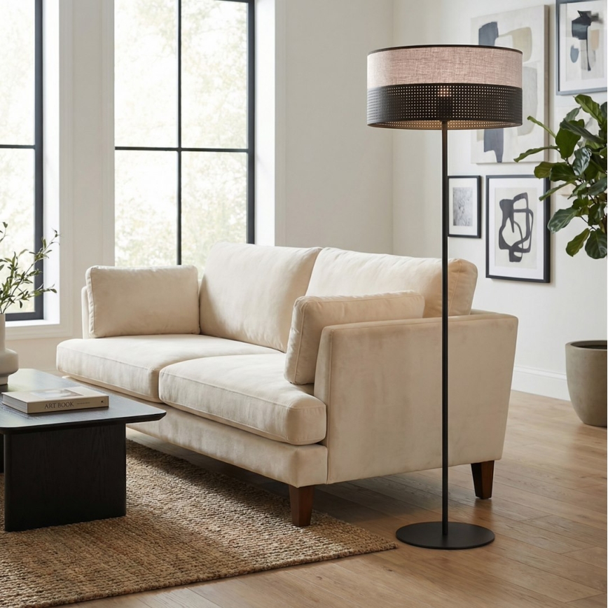 Lampadaire KARBON 1xE27/15W/230V noir/gris