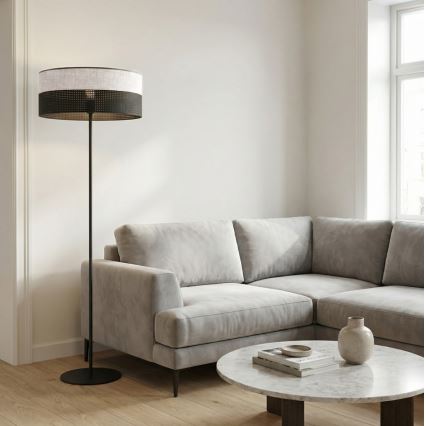 Lampadaire KARBON 1xE27/15W/230V noir/gris