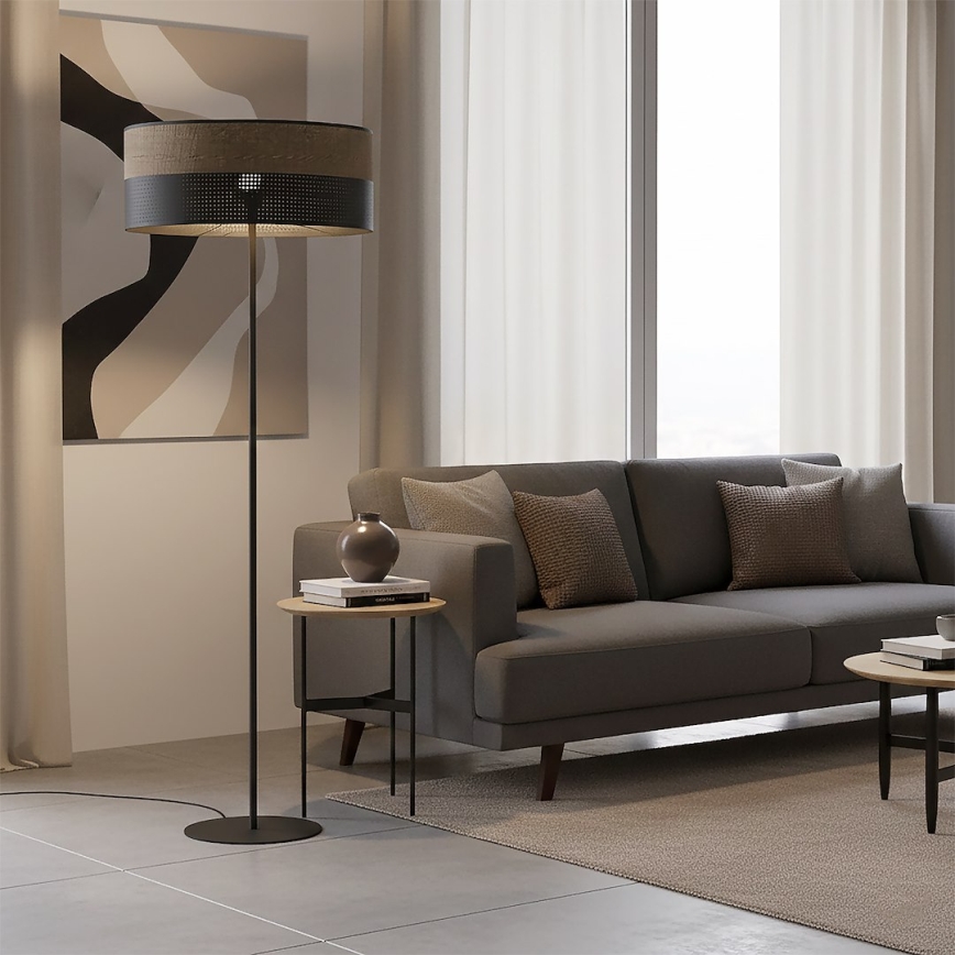 Lampadaire KARBON 1xE27/15W/230V noir/marron