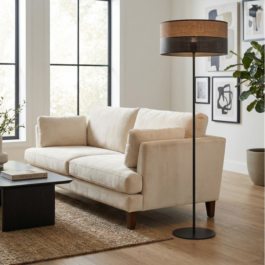 Lampadaire KARBON 1xE27/15W/230V noir/marron