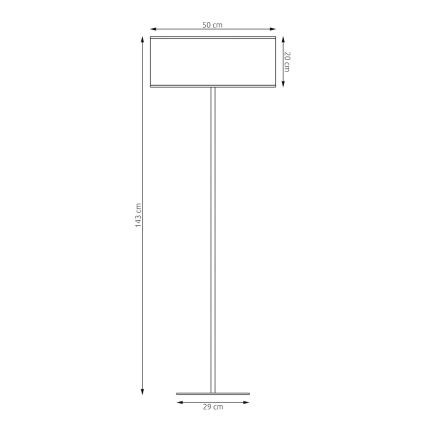 Lampadaire KARBON 1xE27/15W/230V noir/marron