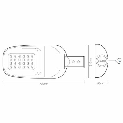 Lampadaire LED/40W/230V 5000K IP65