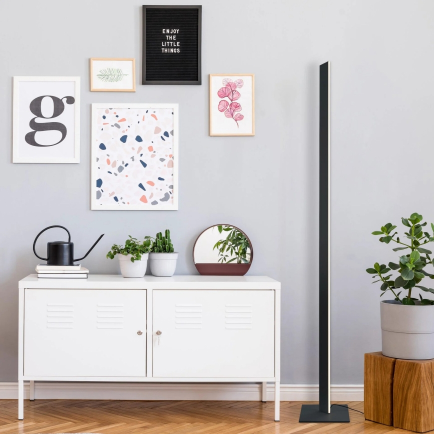 Lampadaire LED BERNADETTA, 28 W, 230 V, 4000 K, noir