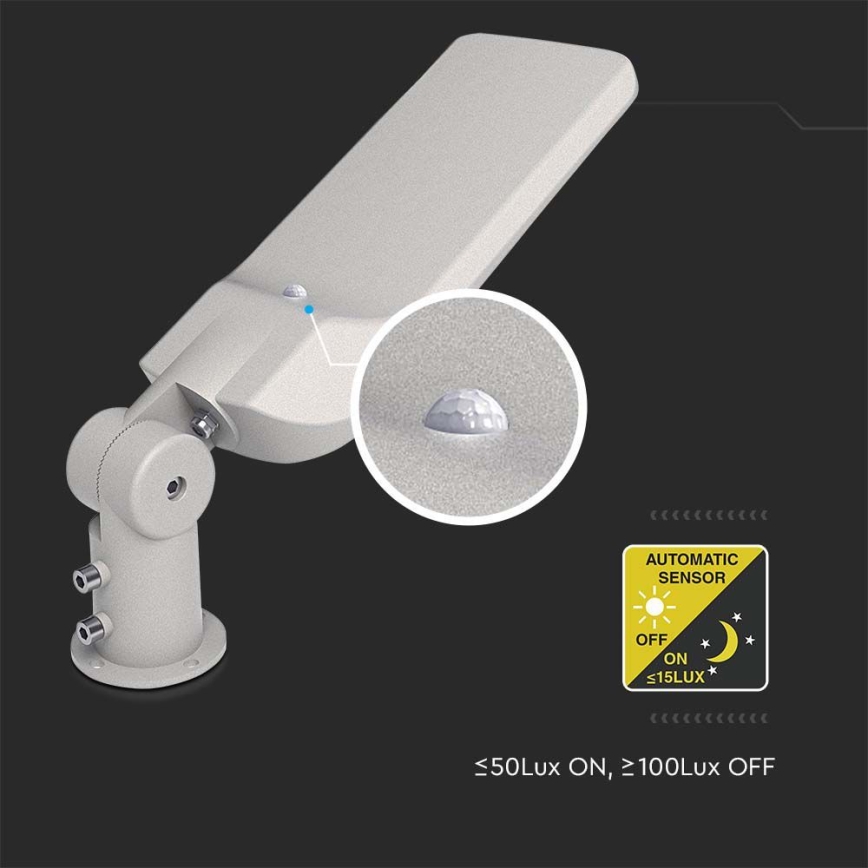 Lampadaire LED de rue avec capteur, puce SAMSUNG LED/30W/230V 6500K IP65