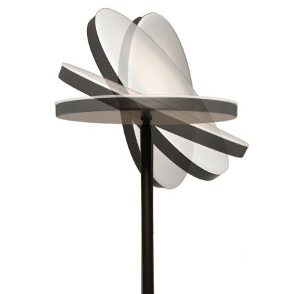 Lampadaire LED NORA à intensité réglable — LED 25 W, 230 V, 2200/3000/4000 K + LED 5 W 3000 K, noir, avec télécommande