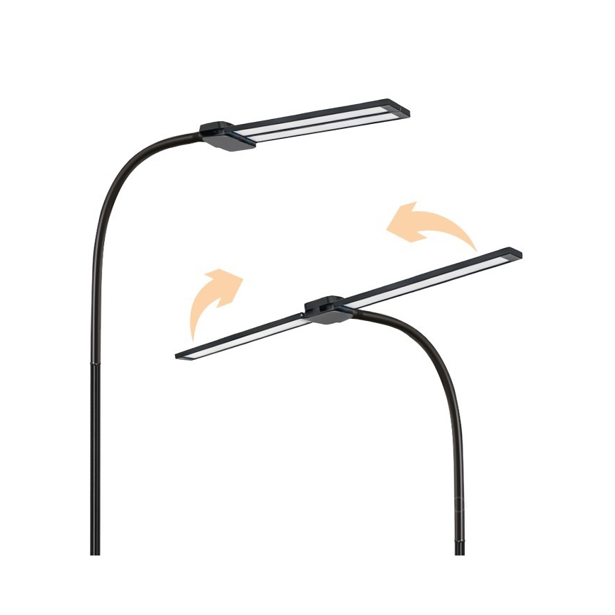 Lampadaire LED dimmable TEILO LED/14W/230V 3000/4000/6000K noir