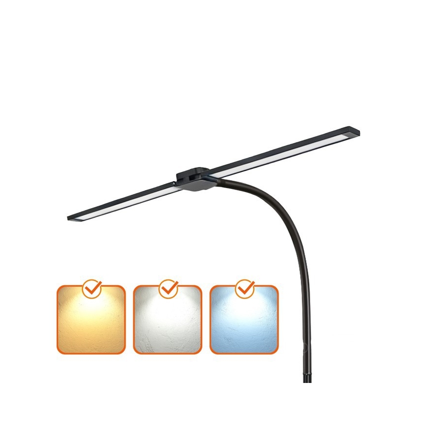 Lampadaire LED dimmable TEILO LED/14W/230V 3000/4000/6000K noir