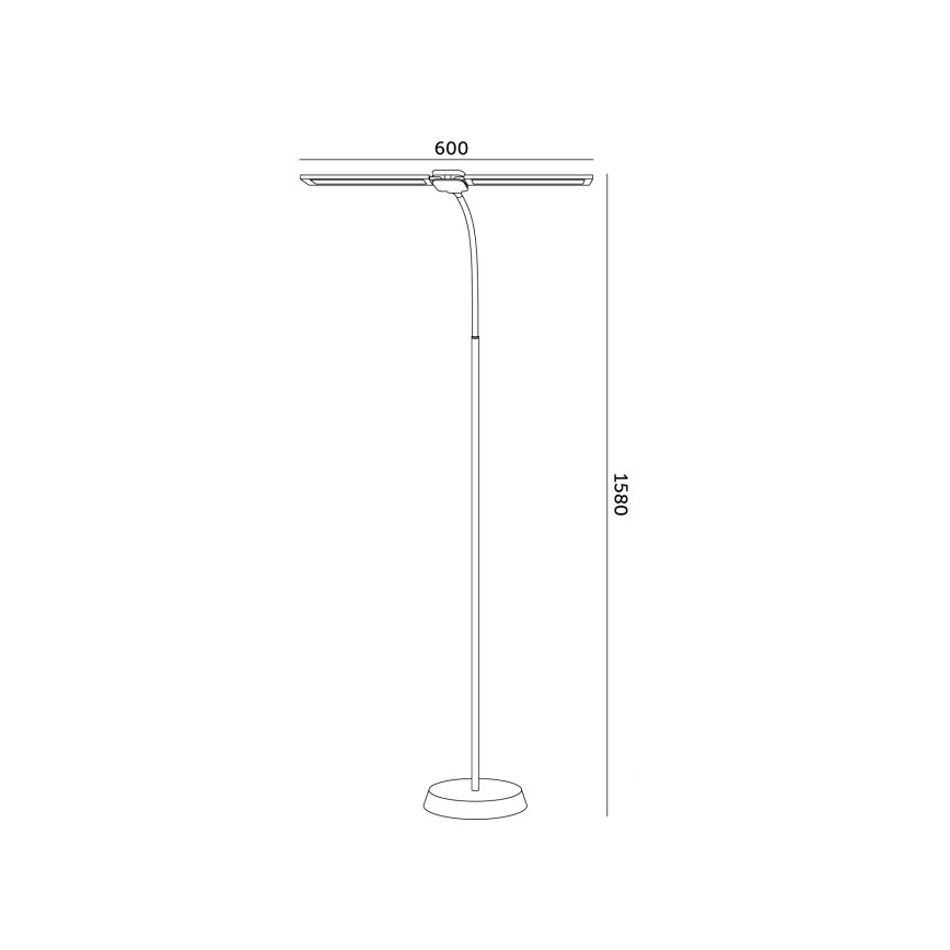 Lampadaire LED dimmable TEILO LED/14W/230V 3000/4000/6000K noir