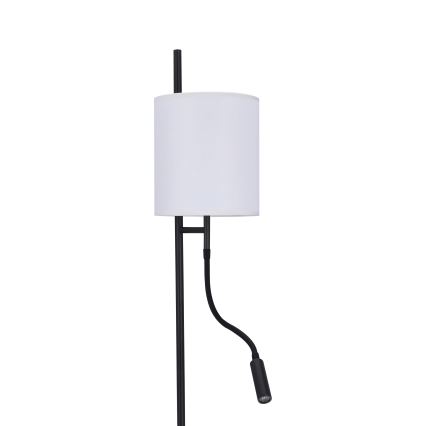 Lampadaire LED TOKYO 1xE27/40W/230V + LED/3W noir/blanc