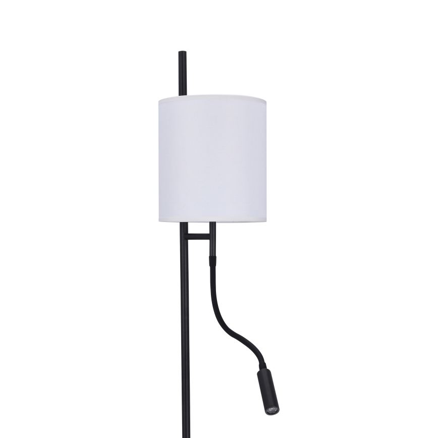 Lampadaire LED TOKYO 1xE27/40W/230V + LED/3W noir/blanc