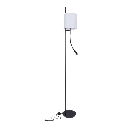 Lampadaire LED TOKYO 1xE27/40W/230V + LED/3W noir/blanc