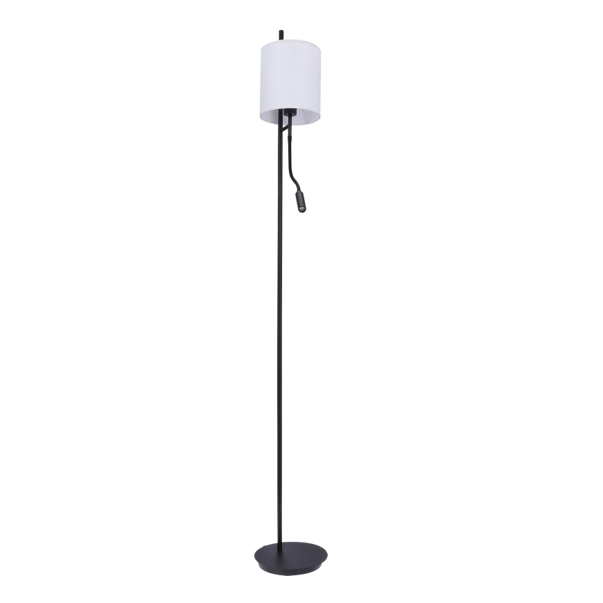 Lampadaire LED TOKYO 1xE27/40W/230V + LED/3W noir/blanc