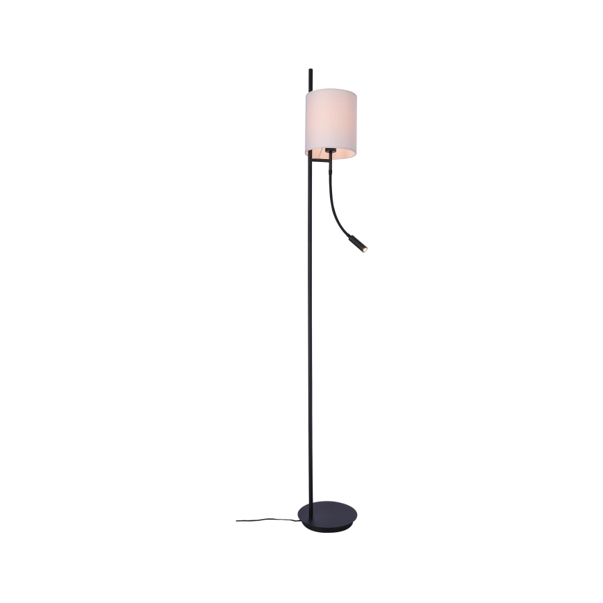 Lampadaire LED TOKYO 1xE27/40W/230V + LED/3W noir/blanc