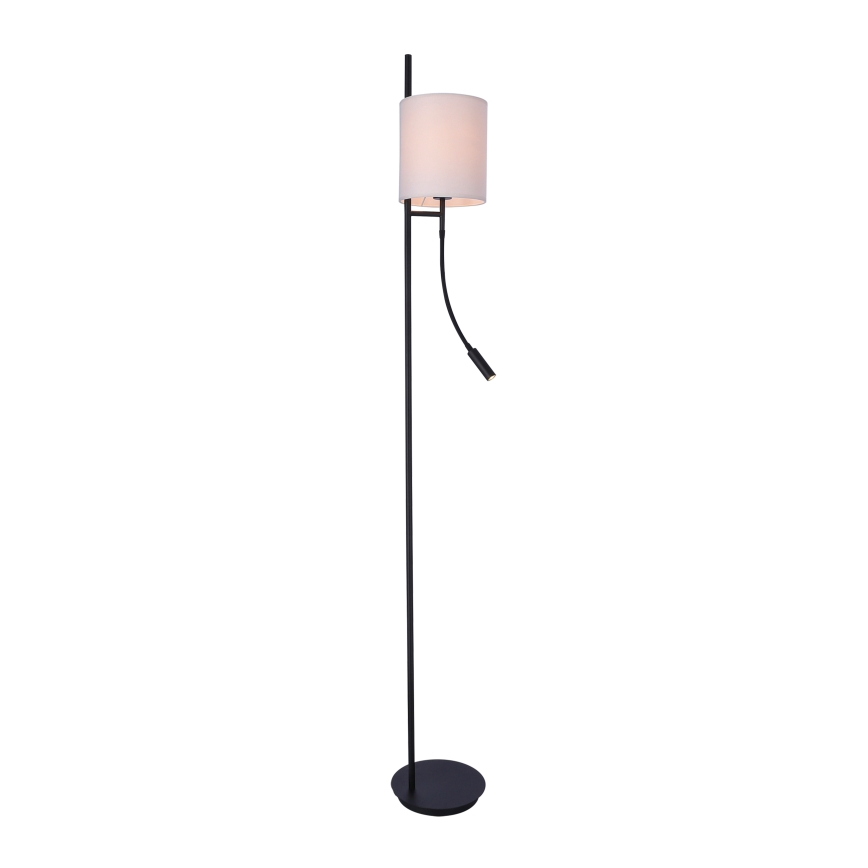 Lampadaire LED TOKYO 1xE27/40W/230V + LED/3W noir/blanc
