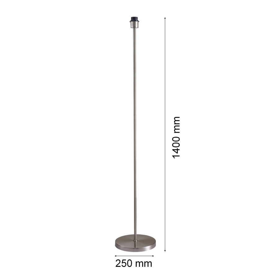 Lampadaire LED TUNJA 1x E27/20W/230V Ø 30 cm chrome mat / gris