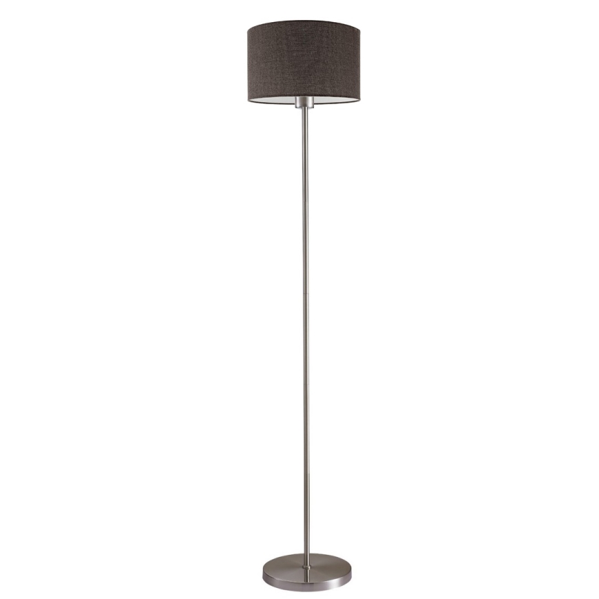 Lampadaire LED TUNJA 1xE27/20W/230V Ø 30 cm chrome mat / marron