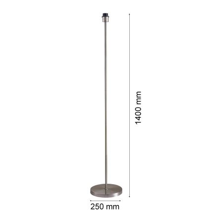 Lampadaire LED TUNJA 1xE27/20W/230V Ø 38 cm chrome mat/gris