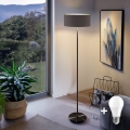 Lampadaire LED TUNJA 1xE27/20W/230V Ø 38 cm, noir/marron