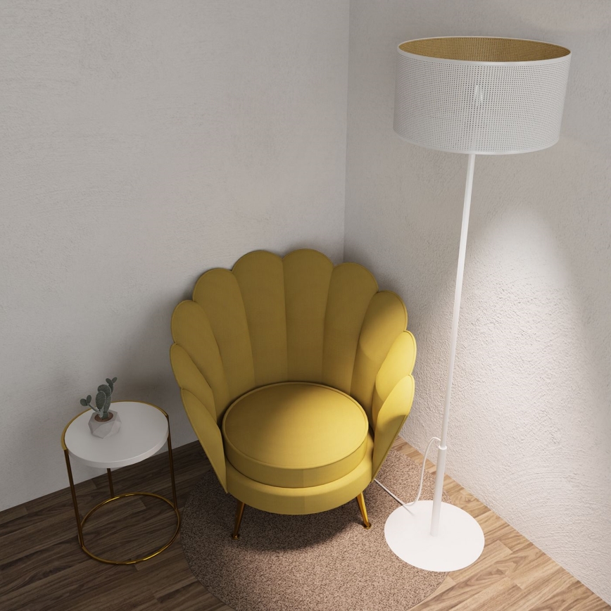 Lampadaire LOFT SHADE 1xE27/60W/230V blanc/doré