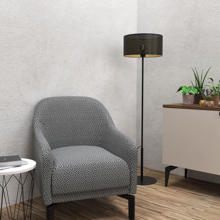 Lampadaire LOFT SHADE 1xE27/60W/230V noir/doré
