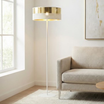 Lampadaire LUX 1xE27/15W/230V blanc/doré
