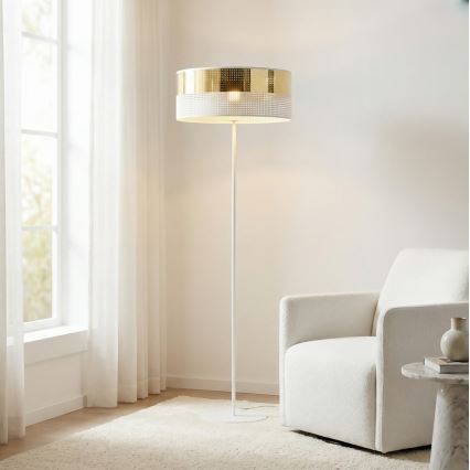 Lampadaire LUX 1xE27/15W/230V blanc/doré