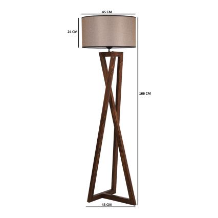 Lampadaire MACKA 1xE27/60W/230V beige/marron