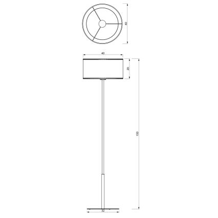 Lampadaire RATTAN 1xE27/60W/230V rotin