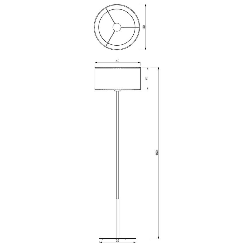 Lampadaire RATTAN 1xE27/60W/230V rotin