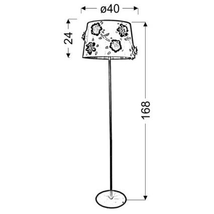 Lampadaire ROSA 3xE14/40W/230V blanc