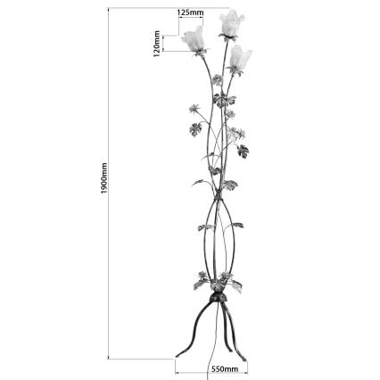 Lampadaire ROSALIA 3xE14/40W/230V