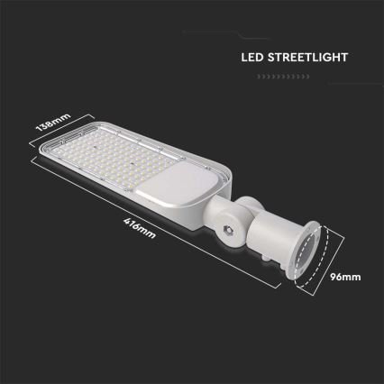 Lampadaire SAMSUNG CHIP LED/30W/230V 6500K IP65 gris