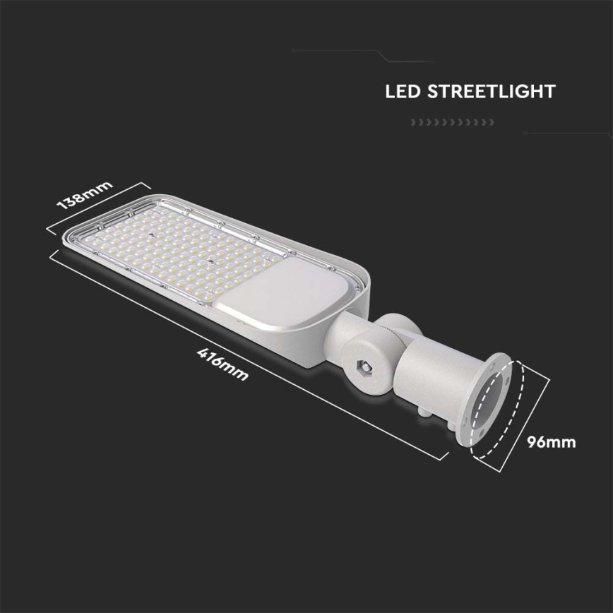 Lampadaire SAMSUNG CHIP LED/30W/230V 6500K IP65 gris
