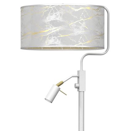 Lampadaire SENSO 1xE27/40W/230V + 1xGU10/7W blanc