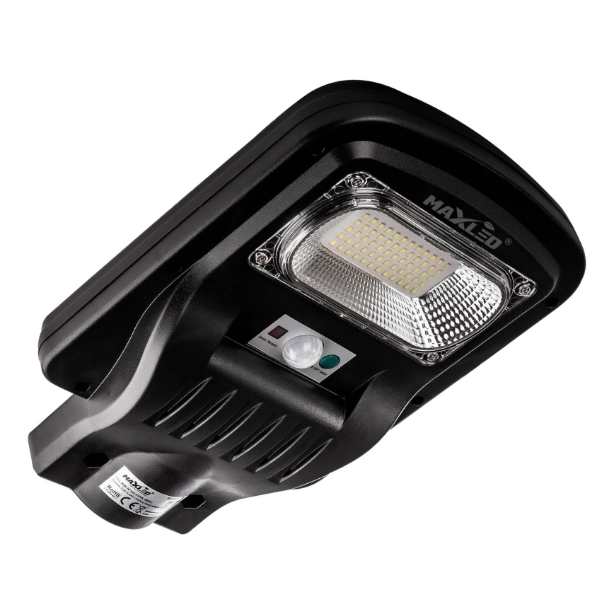 Lampadaire  solaire à intensité variable avec détecteur LED/150W/6V 5500 mAh 6500K IP65 noir + Télécommande