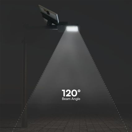 Lampadaire solaire à intensité variable HYBRID LED/50W/230V 6500K IP65 50000 mAh + Télécommande