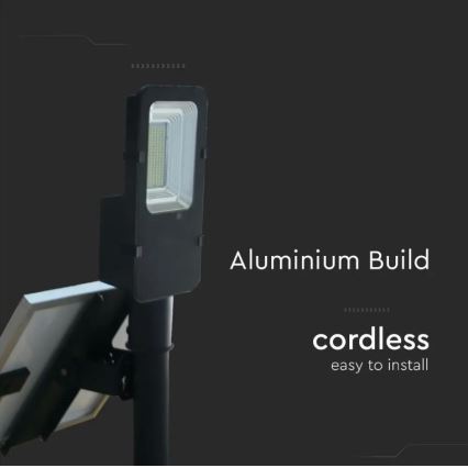 Lampadaire solaire à intensité variable LED/50W/6,4V 6000K IP65 50000 mAh + Télécommande
