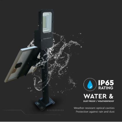 Lampadaire solaire à intensité variable LED/50W/6,4V 6000K IP65 50000 mAh + Télécommande