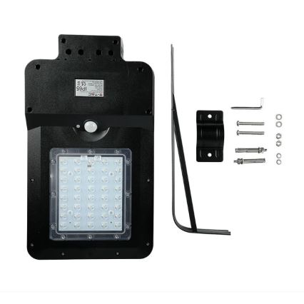 Lampadaire solaire avec détecteur LED/15W/7,4V 4000K IP65 10800 mAh