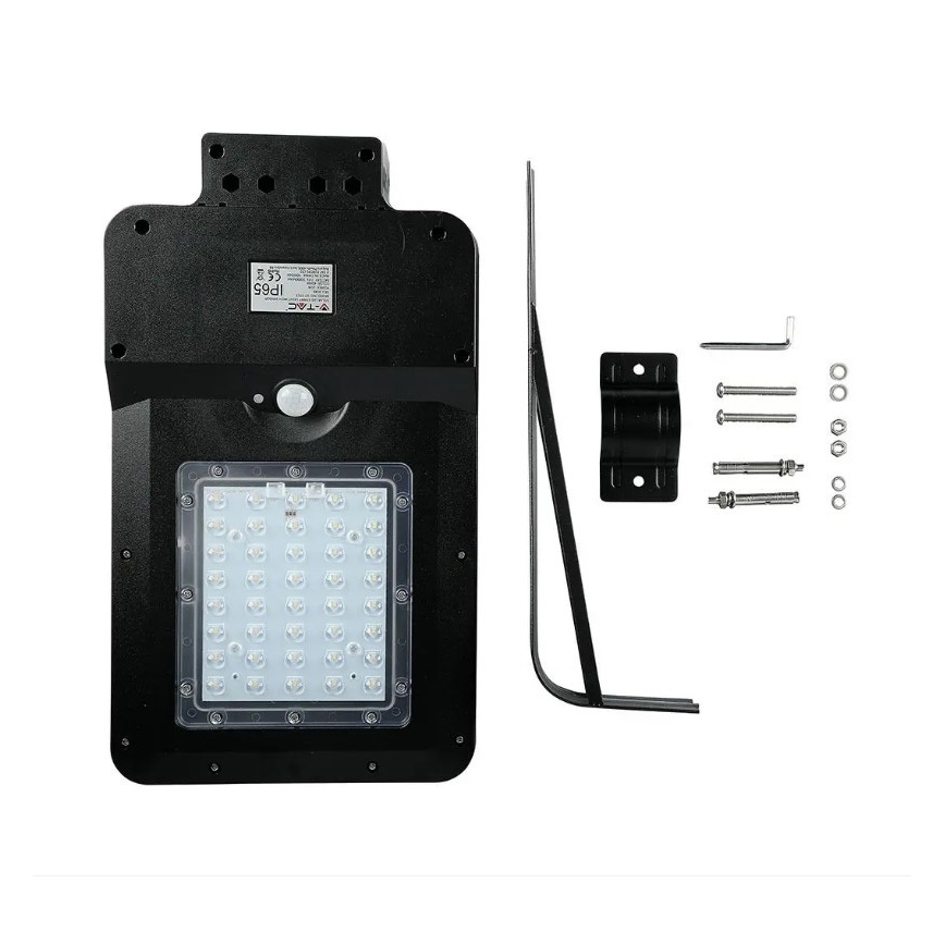 Lampadaire solaire avec détecteur LED/15W/7,4V 4000K IP65 10800 mAh