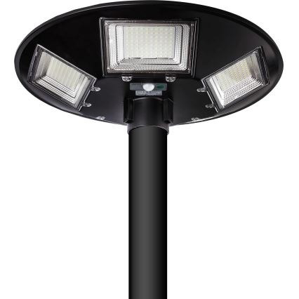 Lampadaire solaire à intensité variable avec détecteur LED/22W/6V 18000 mAh 6500K IP65 noir + Télécommande