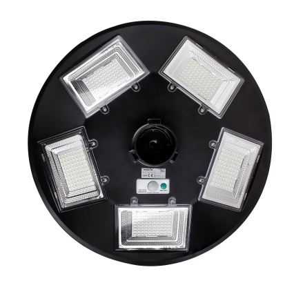 Lampadaire solaire à intensité variable avec détecteur LED/22W/6V 18000 mAh 6500K IP65 noir + Télécommande